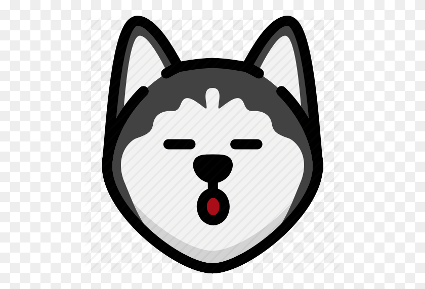512x512 Emoji, Emotion, Expression, Face, Feeling, Siberian Husky - Siberian Husky Clipart