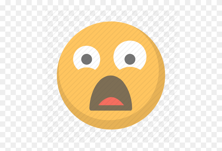 512x512 Emoji, Face, Ghost, Scared, Scary, Suprised, Terrified Icon - Scared Emoji PNG