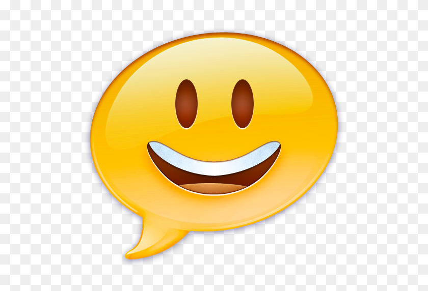512x512 Emoji, Face, Happy, Ichat Icon - Happy Emoji PNG