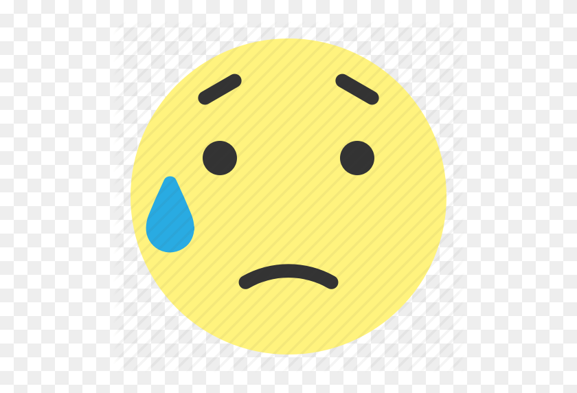 512x512 Emoji, Лицо, Hovytech, Грустный, Стресс, Несчастный, Значок Воды - Water Emoji Png