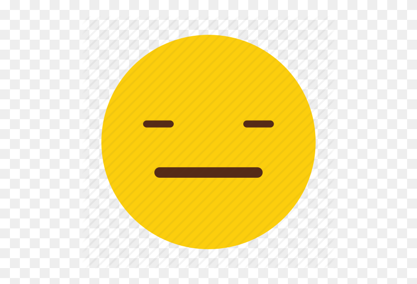 512x512 Emoji, Cara, Neutral, Icono De Smiley - Cara Feliz Emoji Png