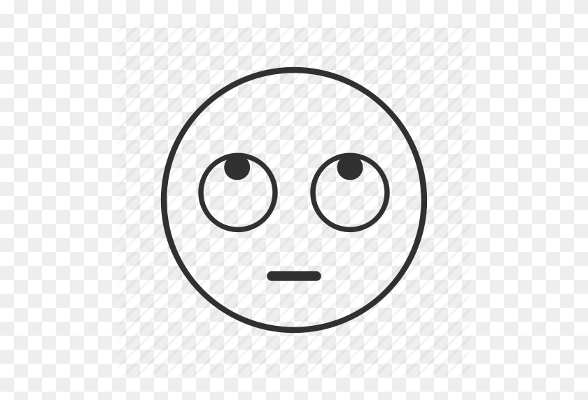 512x512 Emoji, Лицо С Закатывающимися Глазами, Закатывающиеся Глаза, Мышление, Мышление - Thinking Face Emoji Png