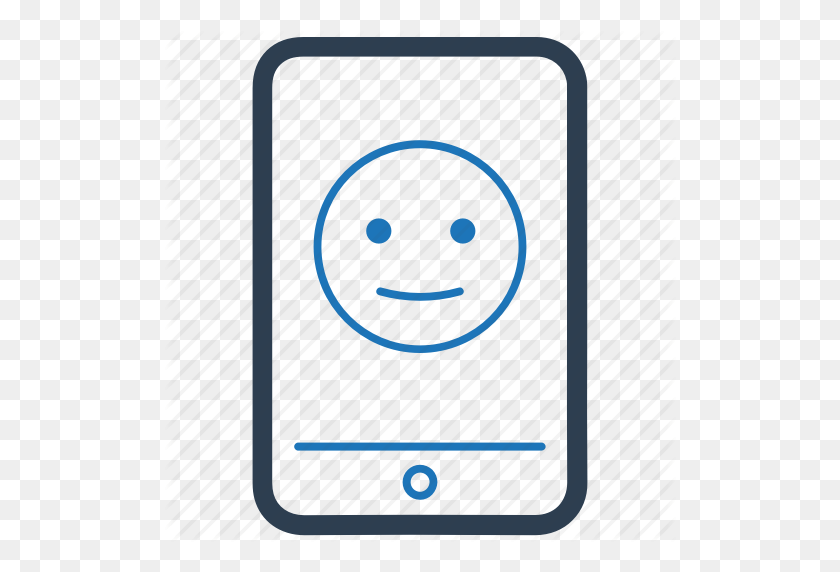 512x512 Emoji, Feedback, Mobile, Smile Icon - B Emoji PNG