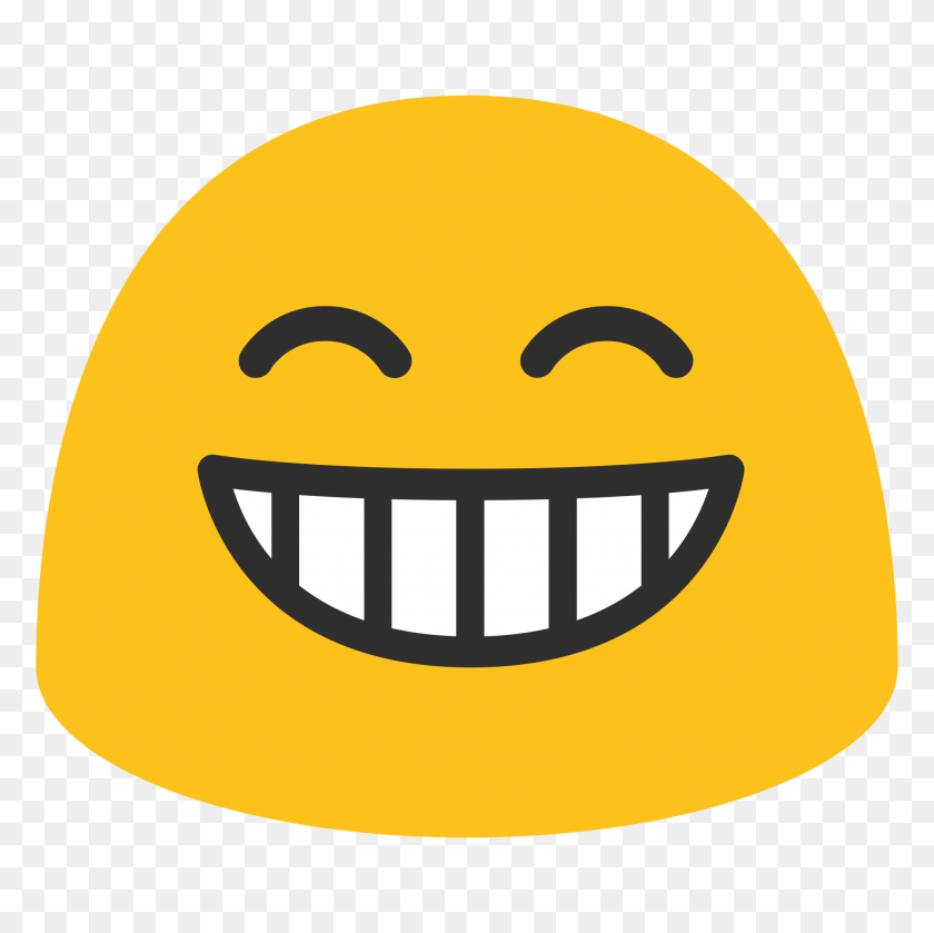 2000x2000 Emoji Grinning Face Smiling Eyes - Smiley Face Emoji PNG