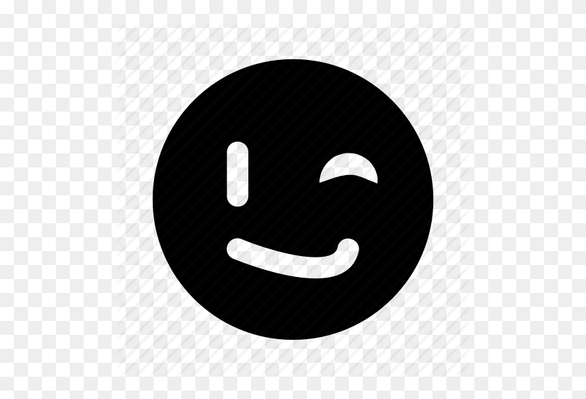 512x512 Emoji, Feliz, Sonrisa, Sonrisa, Icono De Guiño - Sonrisa Emoji Png