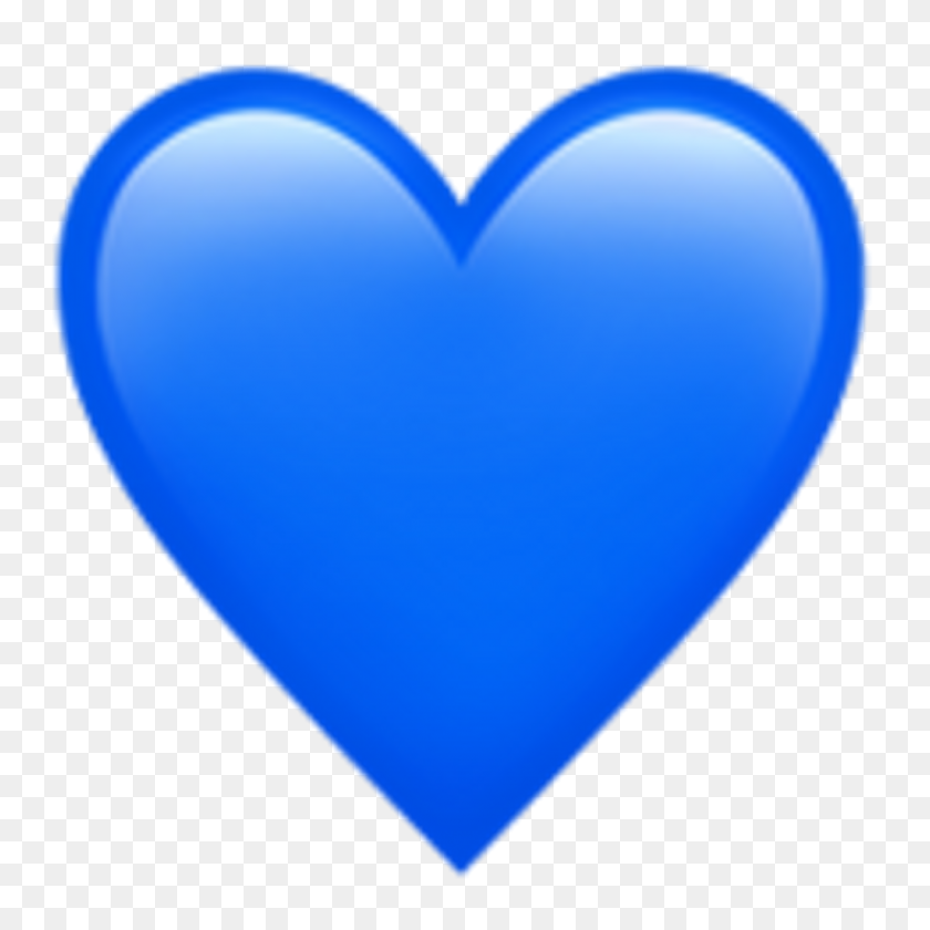1024x1024 Emoji Heart Emojis Photography Blue Iphone - Iphone Clipart