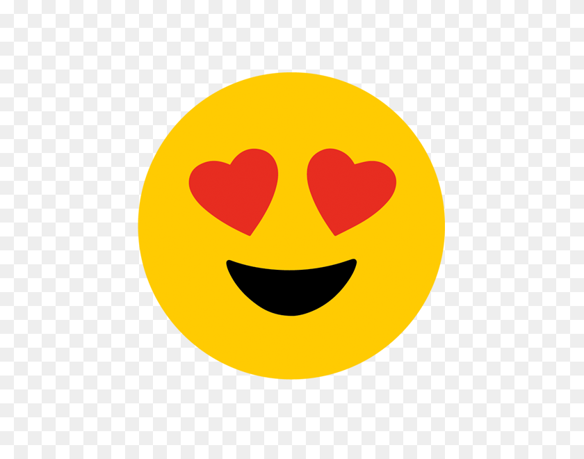600x600 Emoji Heart Eyes Decal - Heart Eye Emoji PNG