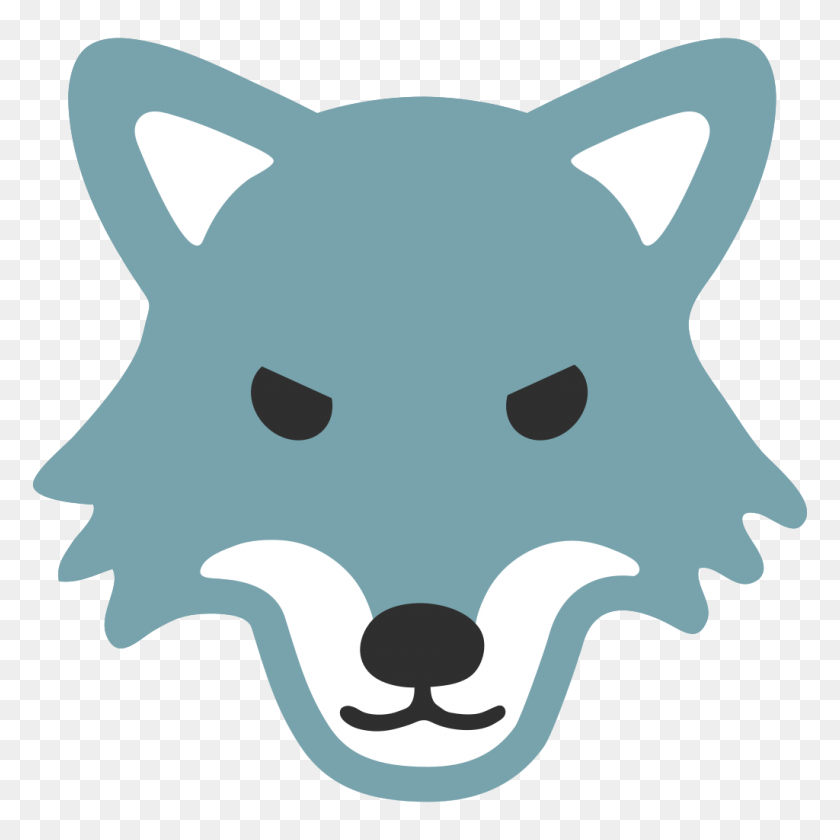 1024x1024 Emoji Lobos Wolf Face, Wolf - Wolf Face Clipart