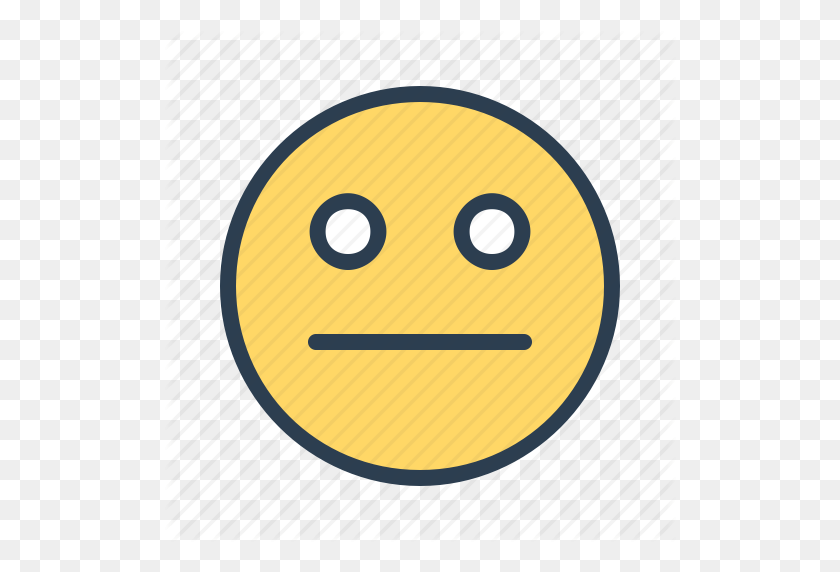 512x512 Emoji, Neutral, Smiley, Icono De Pensamiento - Emoji De Pensamiento Png