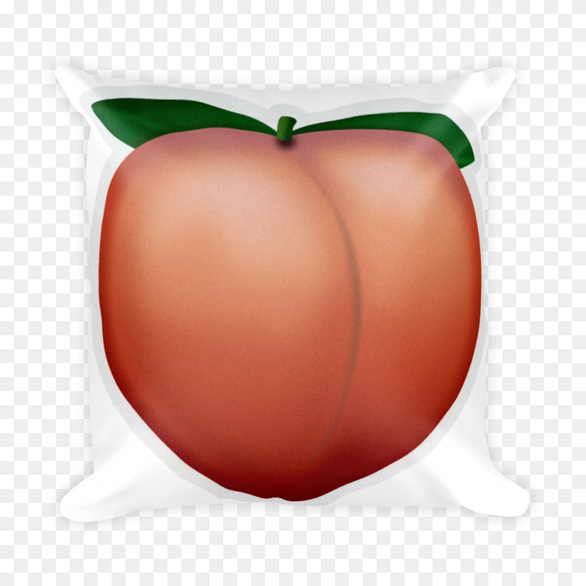 1000x1000 Emoji Pillow - Peach Emoji PNG