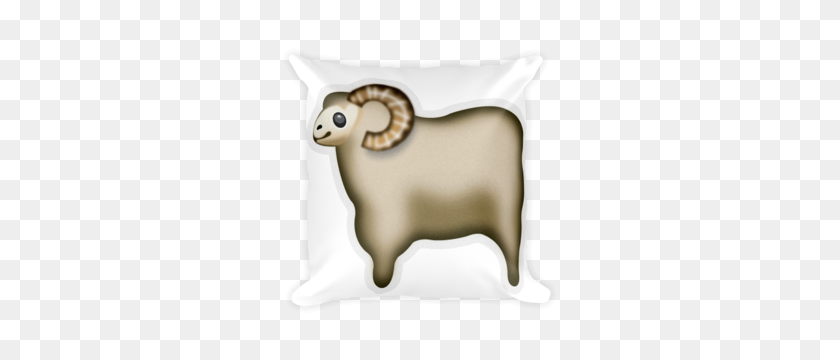 300x300 Emoji Pillow - Goat Emoji PNG