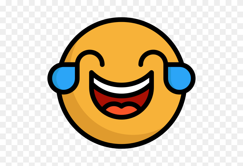 512x512 Emoji Png Transparent Pictures Laugh - Crying Laughing Emoji PNG