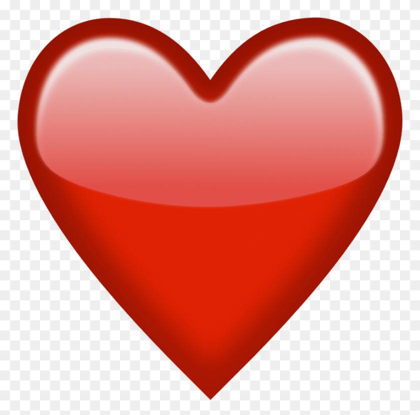 850x839 Emoji Red Heart Png Png - Red Heart Emoji PNG