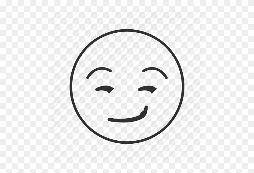 512x512 Emoji, Sarcasmo, Cara Sarcástica, Sonrisa, Cara Sonriente, Irónico, Irónico - Smirk Emoji Png