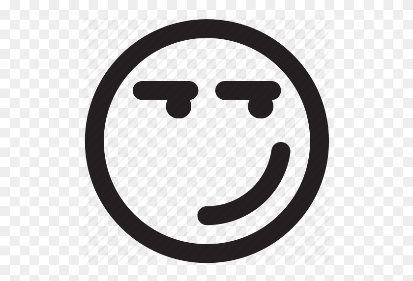 512x512 Emoji Smirk Wink Smiley Face - Ухмылка Emoji Png