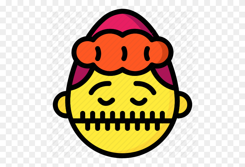 512x512 Emojis '- Губы На Молнии Клипарт