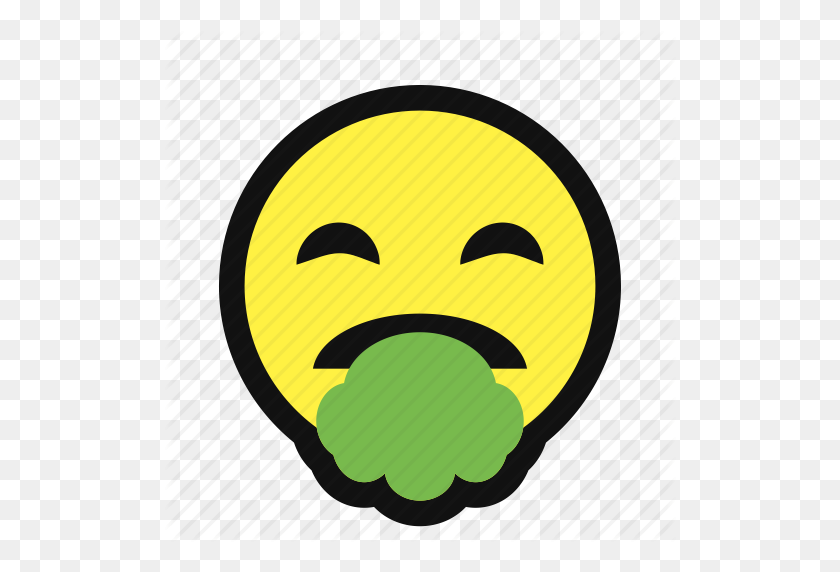 512x512 Emote, Puke, Sick, Unwell, Vomit, Yellow Icon - Puke Emoji PNG