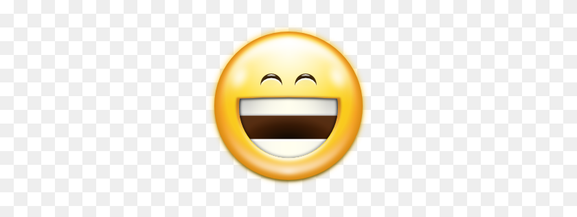 256x256 Emotes Face Laugh Icon Oxygen Iconset Oxygen Team - Laugh PNG