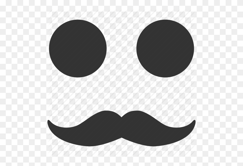 512x512 Emoticon, Emotion, Face, Gentleman, Mustache, Smile, Smiley Icon - Smiley Face Clip Art Emotions