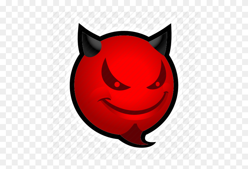 512x512 Emoticon, Evil, Smile Icon - Evil PNG