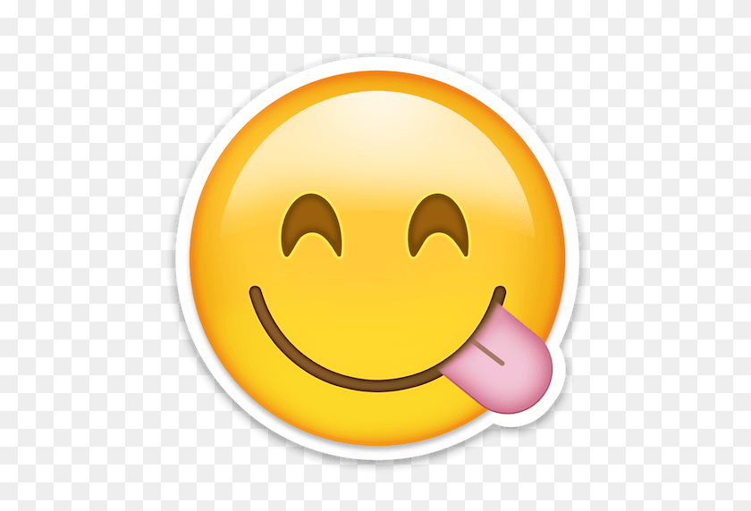 512x512 Emoticon Happy Tongue Transparent Png - Smiley PNG