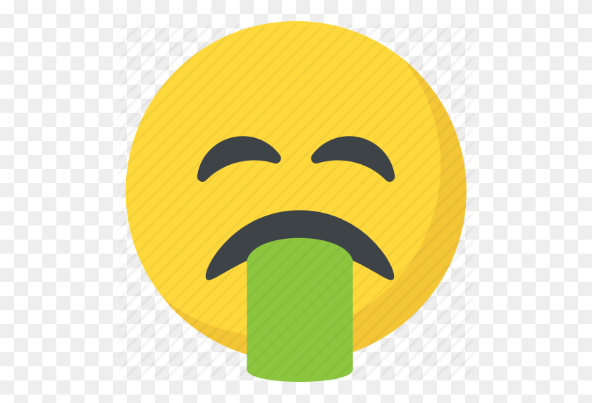 512x512 Emoticon, Nauseated, Puke, Throw Up, Vomiting Face Icon - Puke Emoji PNG