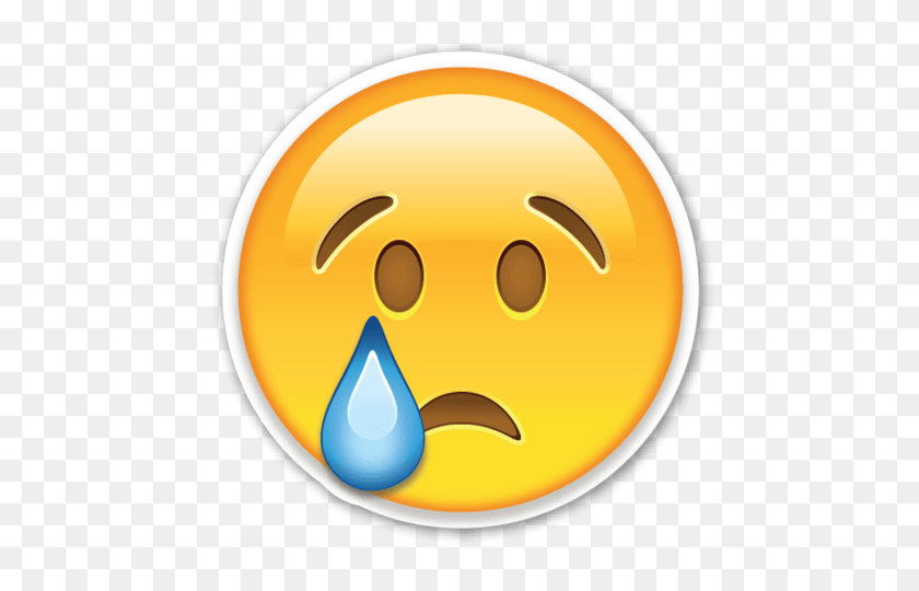 480x480 Emoticon Tear Transparent Png - Tear Emoji PNG