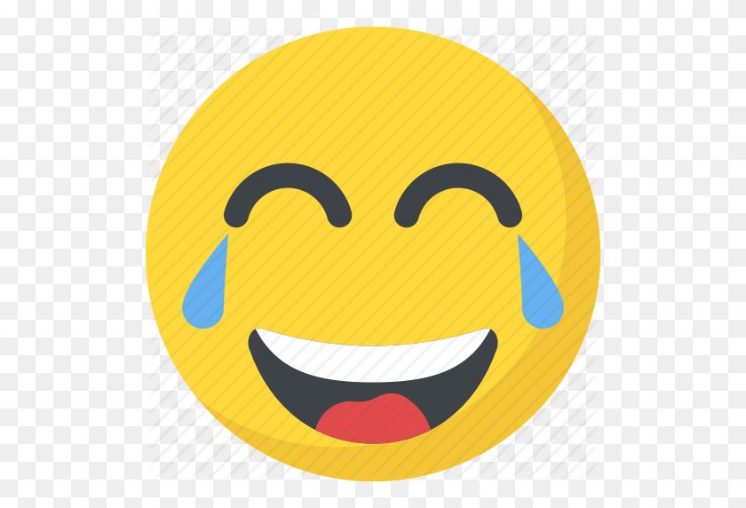 512x512 Emoticons, Face Smiley, Laughing Face, Laughing Tears, Smiley Icon - Laughing Face PNG