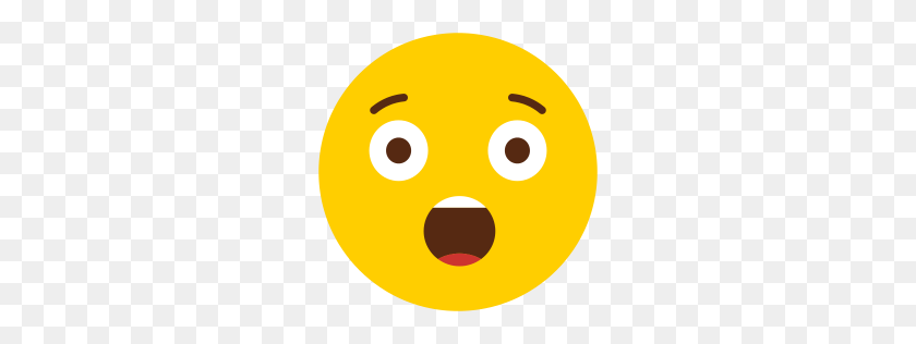 256x256 Emoticons Icon Myiconfinder - Shocked Face PNG