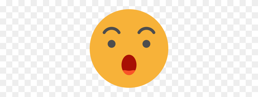 256x256 Emoticons Icon Myiconfinder - Surprised Face PNG