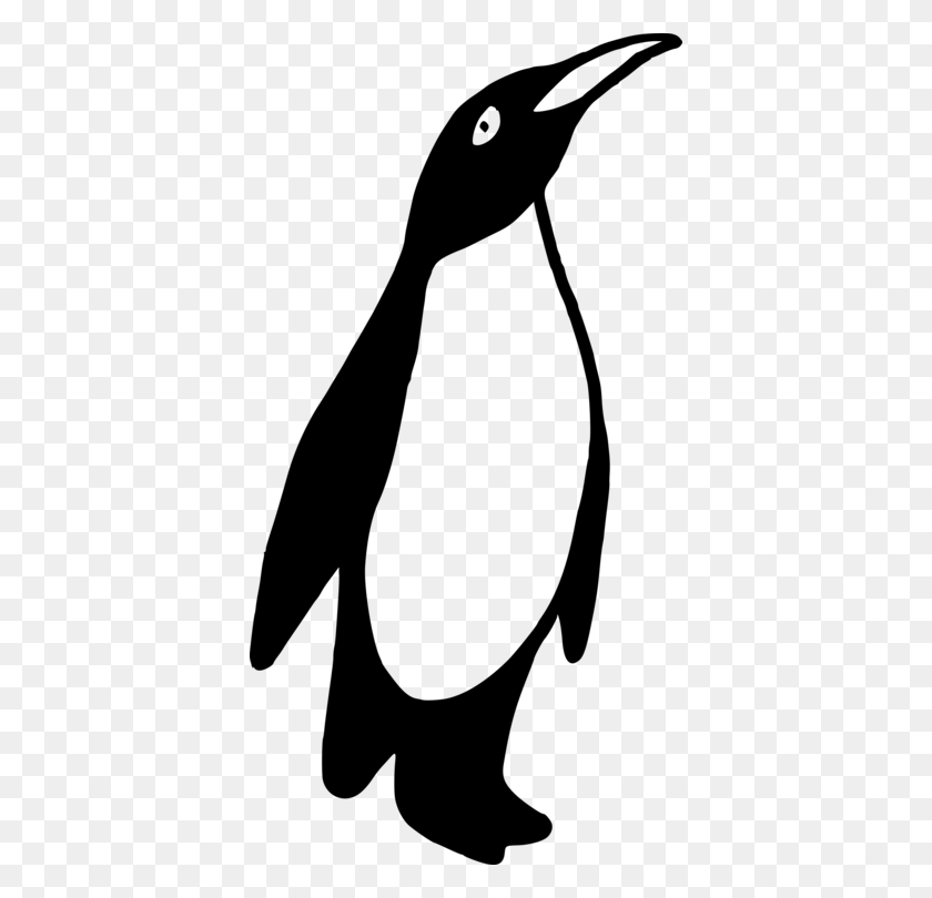 390x750 Pingüino Emperador De Aves En Blanco Y Negro De Los Animales - Pingüino De Imágenes Prediseñadas En Blanco Y Negro