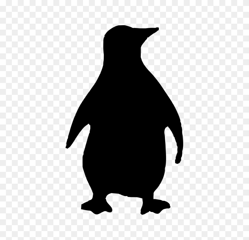 507x750 Pingüino Emperador Pájaro De La Silueta De La Plantilla - Frailecillo De Imágenes Prediseñadas