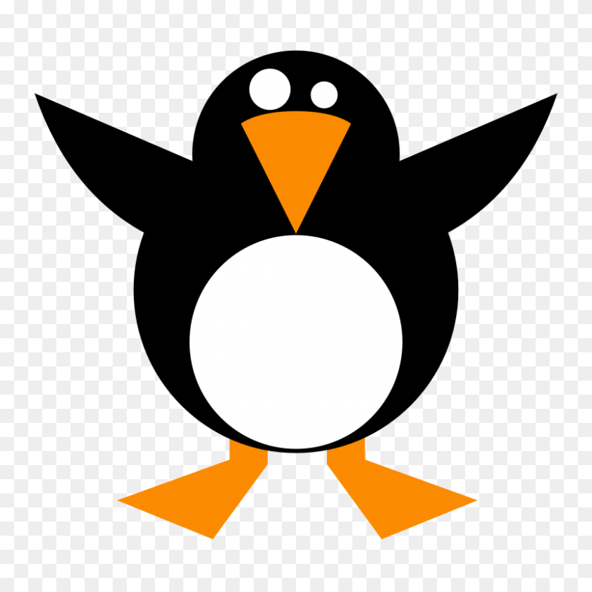 800x800 Emperor Penguin Clip Art - Simple Bird Clipart