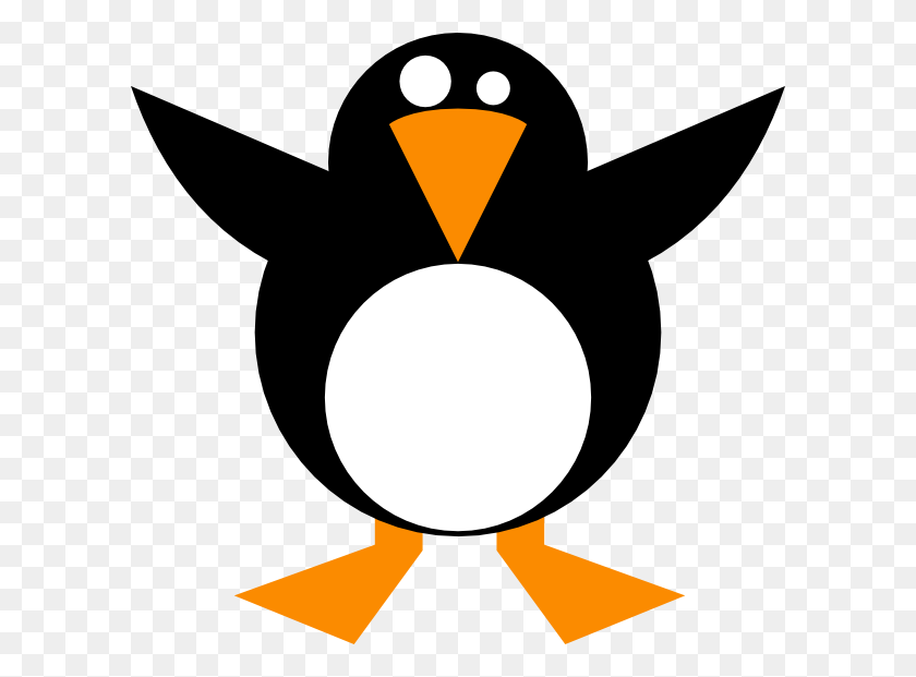 600x561 Императорский Пингвин Картинки Черно-Белый, Императорский Пингвин Клипарт - Пингвин Черно-Белый Клипарт