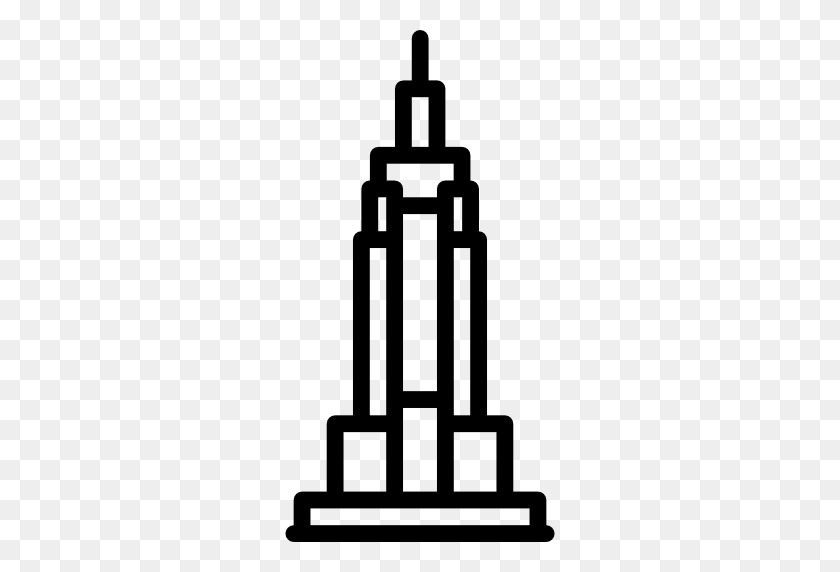 512x512 Empire State Building En Nueva York Empire State Building En Nueva York - State Outlines Clipart