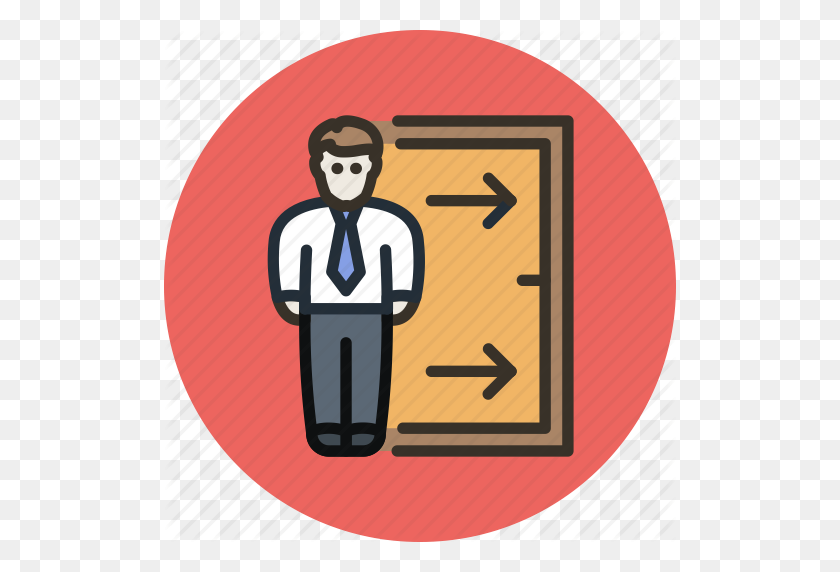 512x512 Employee, Exit, Fire, Go, Let, Retire, Worker Icon - Worker PNG