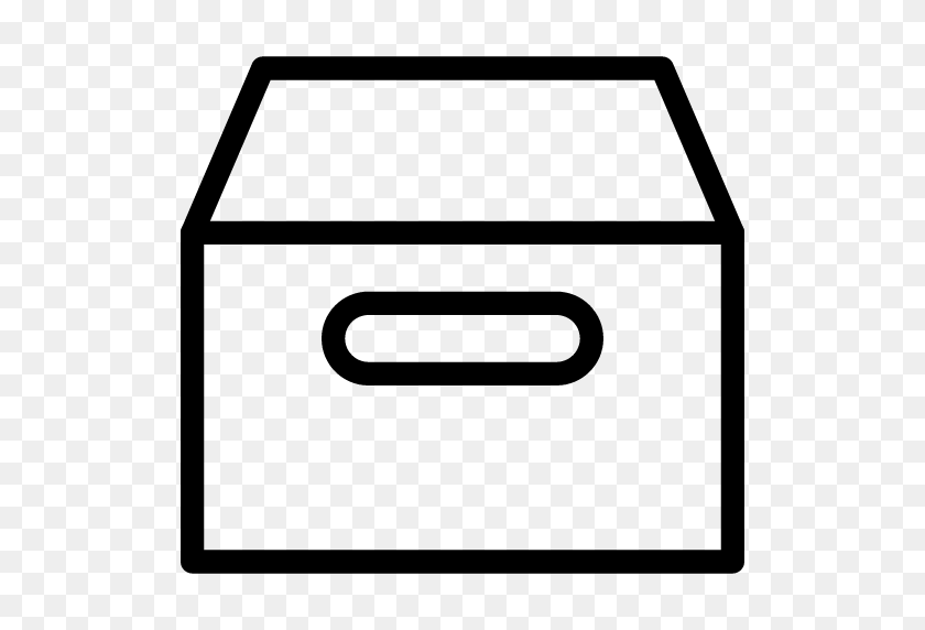 512x512 Значок Пустая Коробка Линия Набор Иконок Разум - Значок Коробка Png
