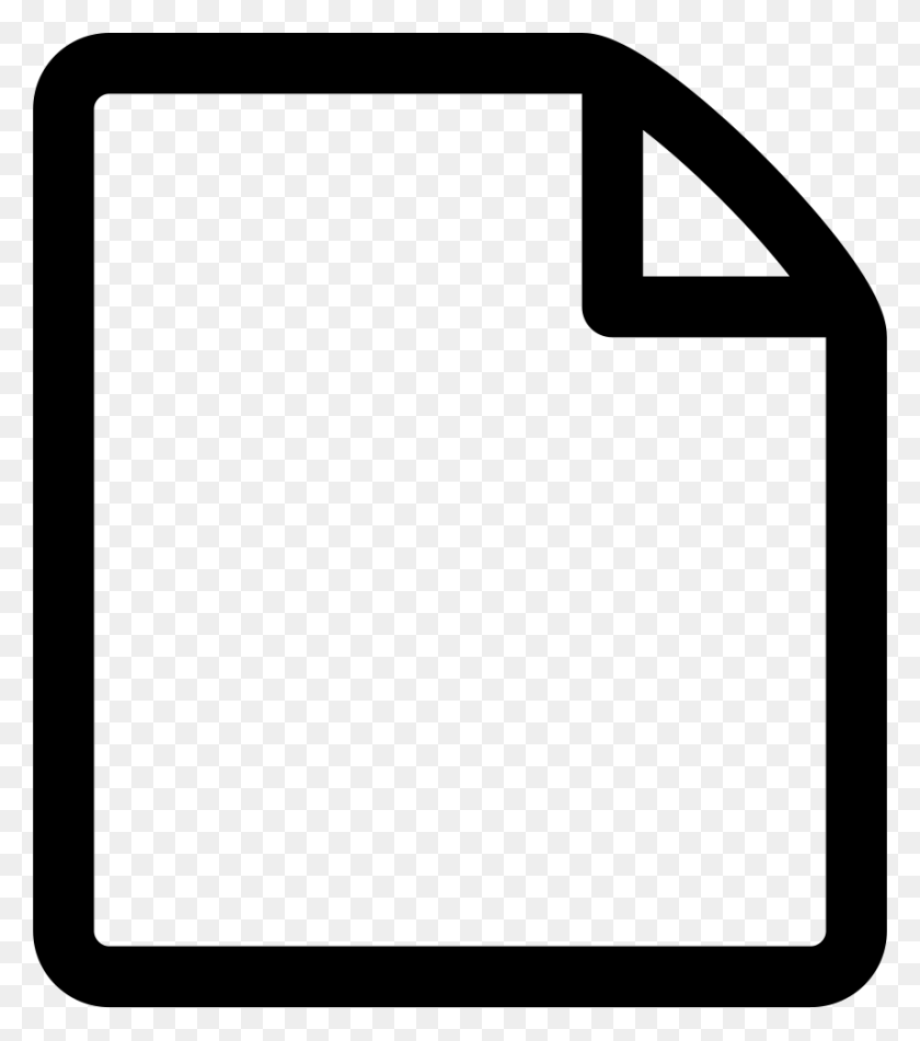 858x981 Empty Document Paper - Paper PNG