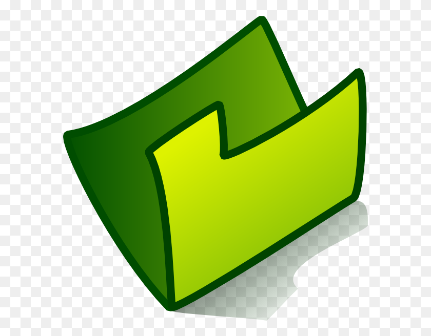 Empty Green Foler Icon Clip Art - Homework Folder Clipart