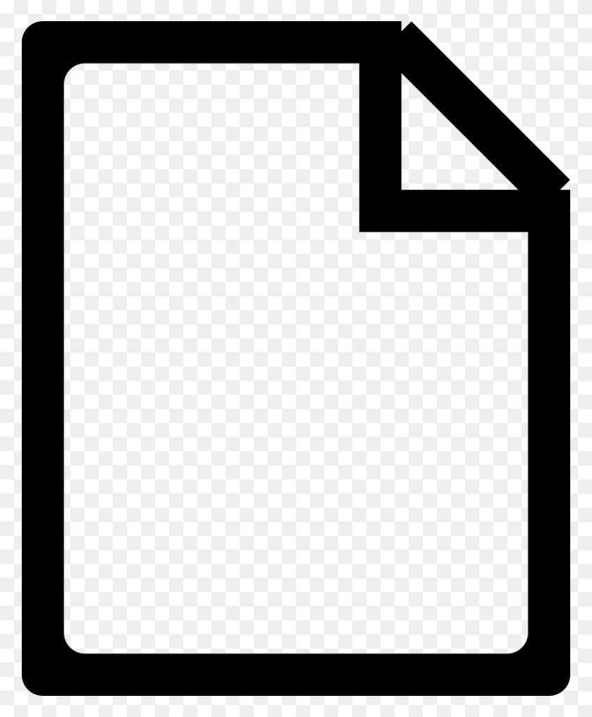 798x980 Empty Paper Sheet Outline Png Icon Free Download - Sheet Of Paper PNG