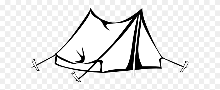 600x284 Пустая Палатка Клипарты - Типи Клипарт Черный И Белый