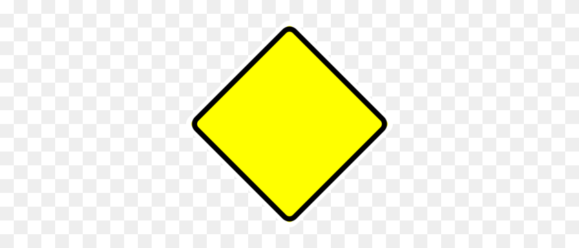 300x300 Empty Yellow Sign With Black And White Border Clip Art - Sign Clipart Black And White
