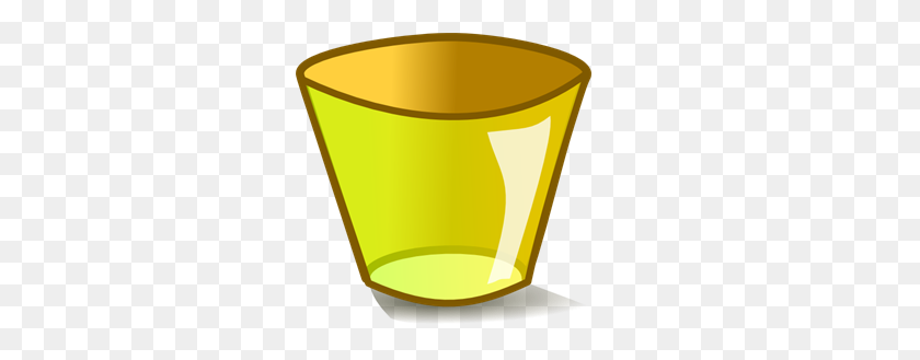 300x269 Empty Yellow Trash Can Png Clip Arts For Web - Trash Can PNG