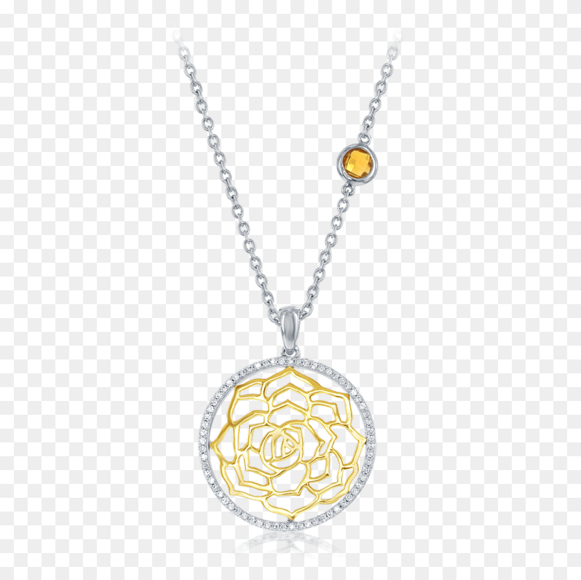 1000x1000 Enchanted Disney's Belle Two Tone Gold Citrine And Diamond - Belle PNG