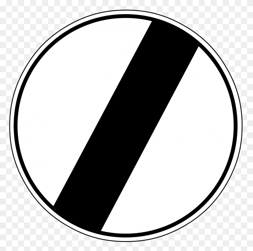 1280x1272 End Of Speed Limit, Arrow, Traffic, Symbol, Sign - Speed Limit Clipart
