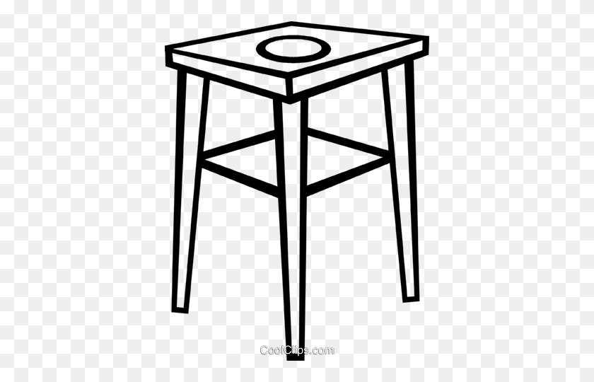 374x480 End Table Royalty Free Vector Clip Art Illustration - End Table Clipart