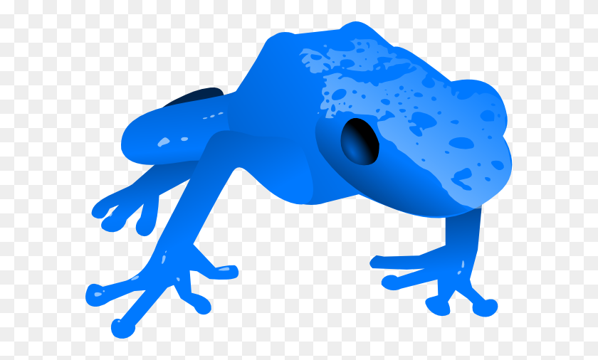 600x446 Endangered Blue Poison Dart Frog Png, Clip Art For Web - Frog Clipart