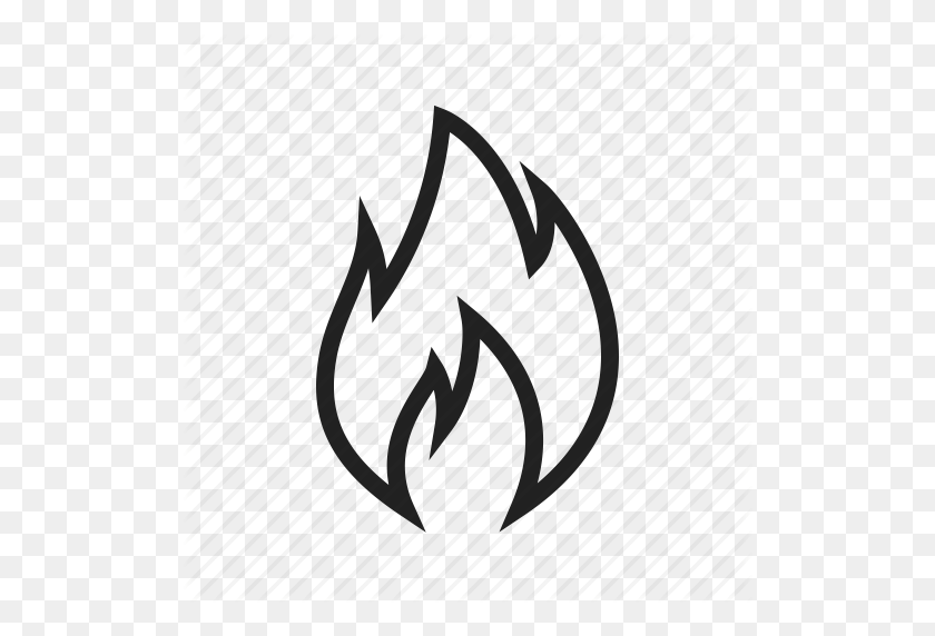 512x512 Energy, Fire, Flame, Flammable, Heat, Hot, Temperature Icon - Flame Black And White Clipart