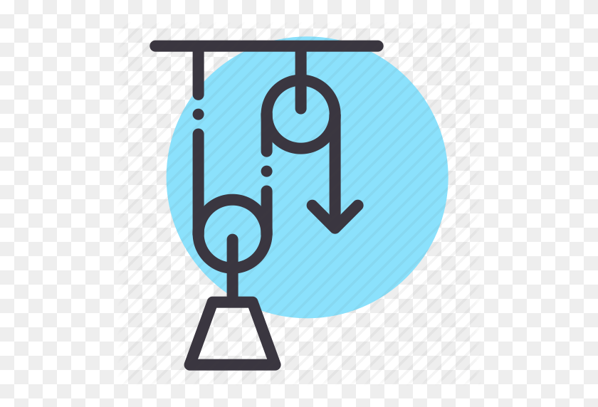 512x512 Energy, Lab, Lever, Load, Physics, Pulley, Work Icon - Pulley Clipart