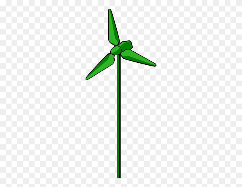 246x590 Energy Positive Wind Turbine Green Png, Clip Art For Web - Wind Clipart
